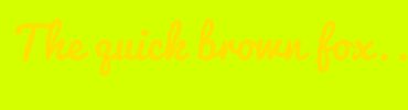 Image with Font Color FFE100 and Background Color D3FF00